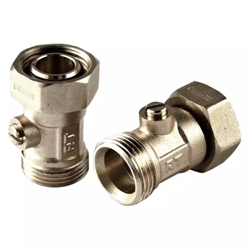 Клапаны Royal Thermo запорные нижнего подключения прямые раздельные 3/4х3/4ЕК (упак_2шт)
