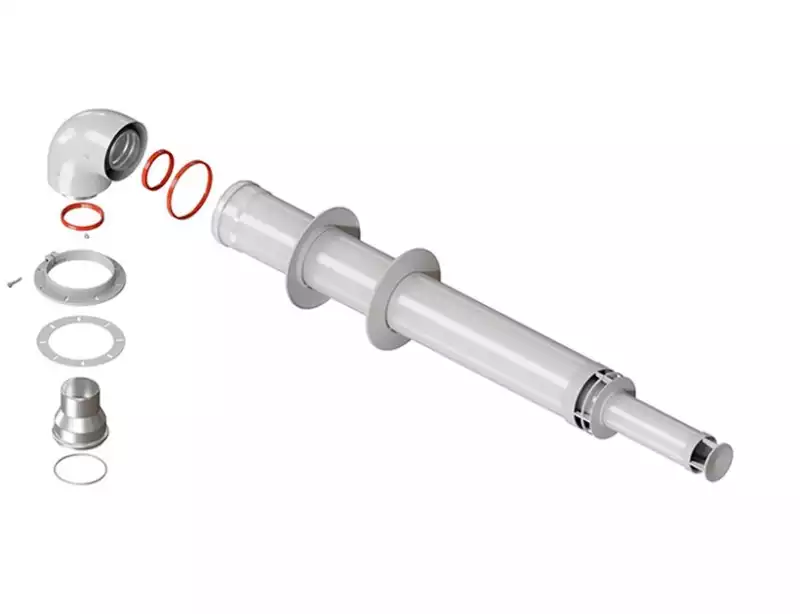 Комплект Royal Thermo: дымоход коаксиальный 60/100-1000мм универсальный + old Navien Deluxe 75/100
