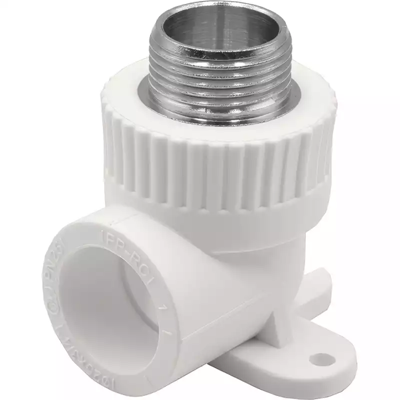 Угольник THERMOLIGHT комбинированный PP-R НР с креплением 25х3/4