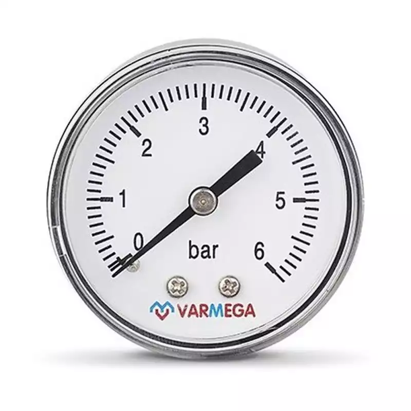 Манометр VARMEGA аксиальный 50 мм, 6 бар, 1/4