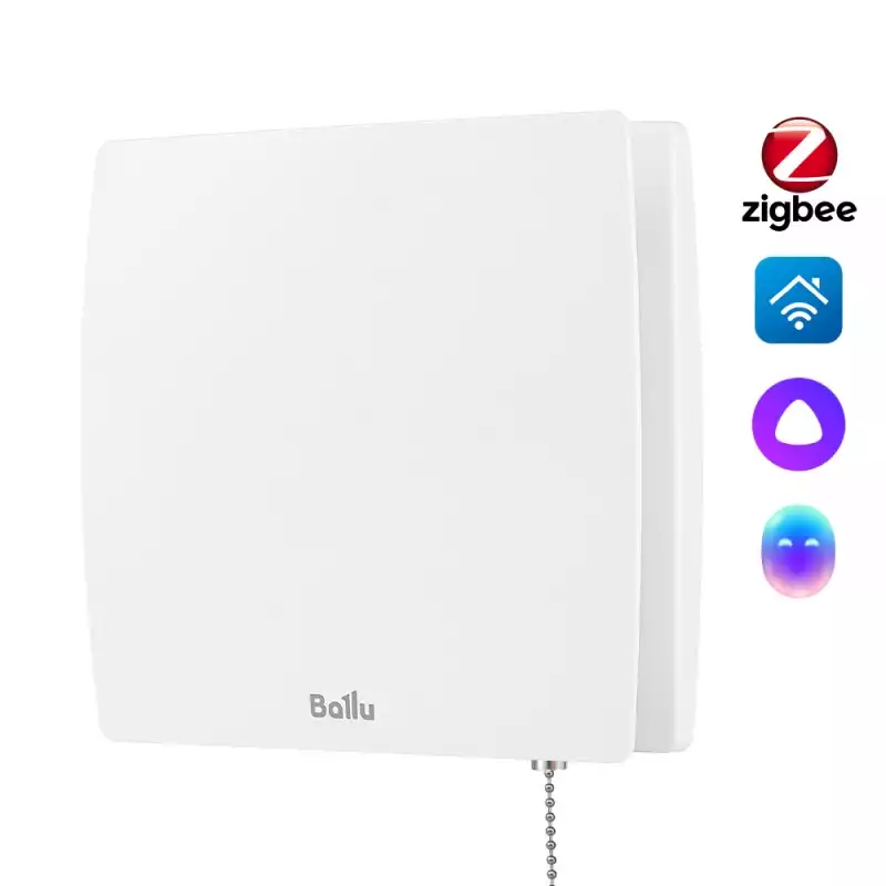 Вентилятор вытяжной Ballu BAF-SL 100 VP с обратным клапаном и тяговым выключателем