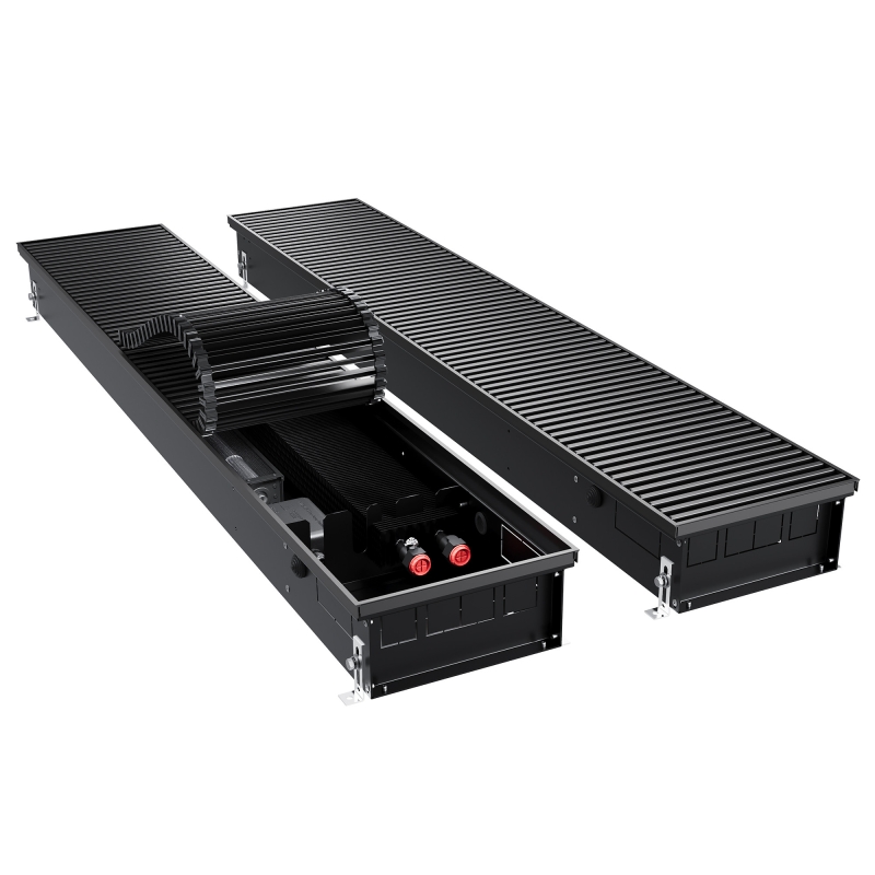 Конвектор внутрипольный Royal Thermo ATRIUM TURBO-110/250/2900-DG-U-BL