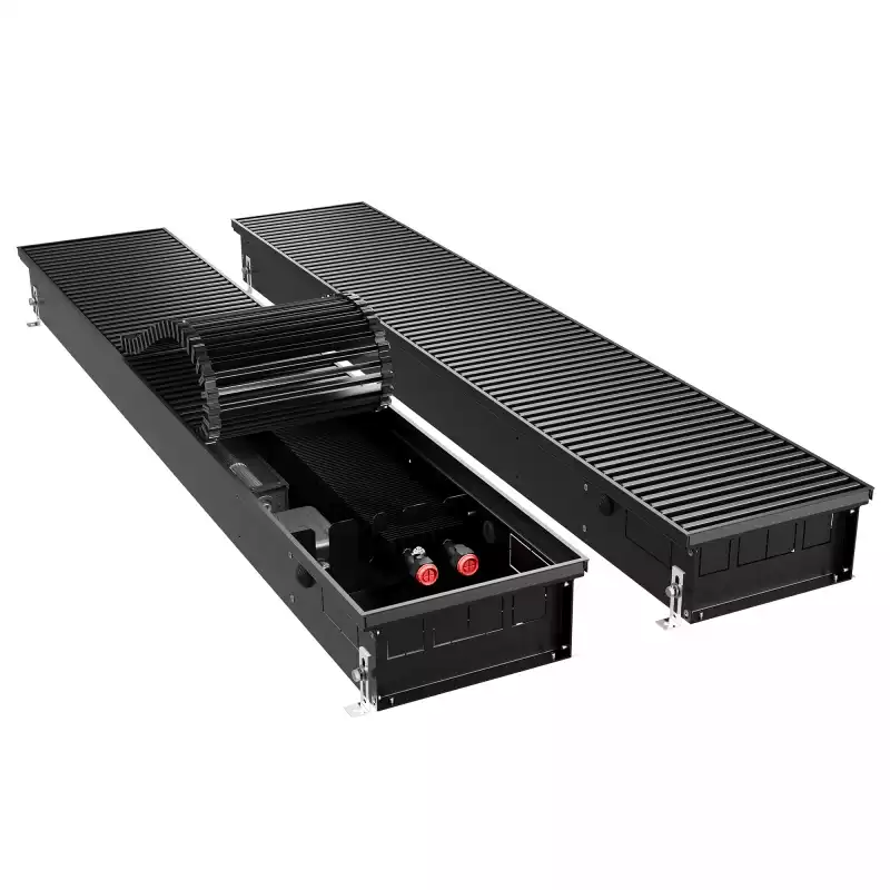 Конвектор внутрипольный Royal Thermo ATRIUM TURBO-110/250/3000-DG-U-BL