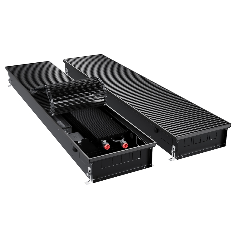 Конвектор внутрипольный Royal Thermo ATRIUM TURBO-110/300/1200-DG-U-BL