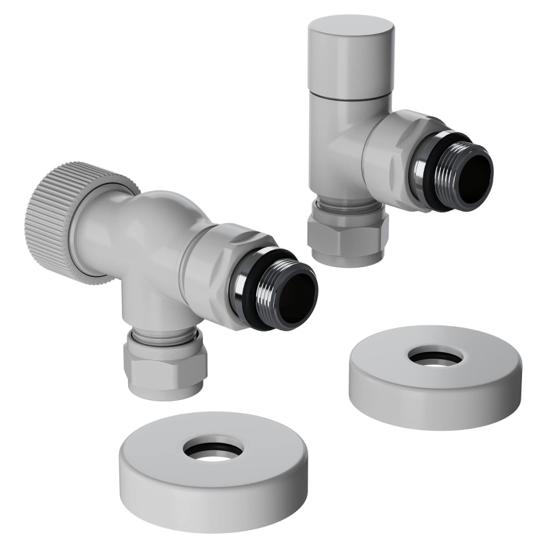 Набор термостатический трехосевой Royal Thermo Design Pro 15мм М30х1,5 (Белый)