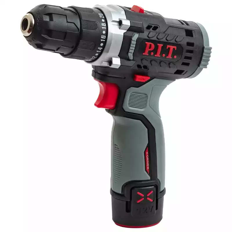 Дрель P.I.T. аккумуляторная PBM12K-10A/1 X-DRIVER (12В,25Нм, патр10 мм, 2ск, АКБ 1,5Ач,ЗУ,коробка)