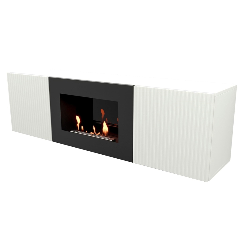 Тумба с биокамином Firelight BFP/P-1400L белая
