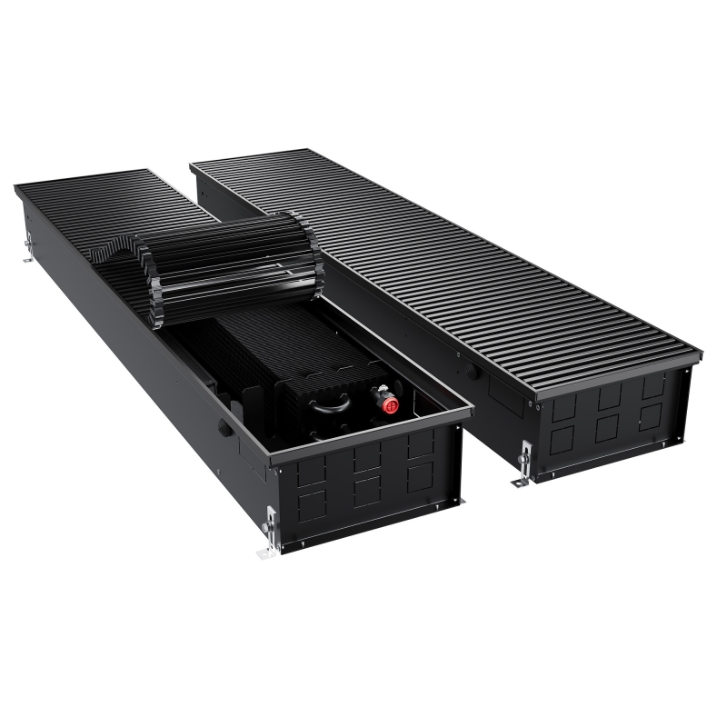 Конвектор внутрипольный Royal Thermo ATRIUM TURBO-150/300/1600-DG-U-BL
