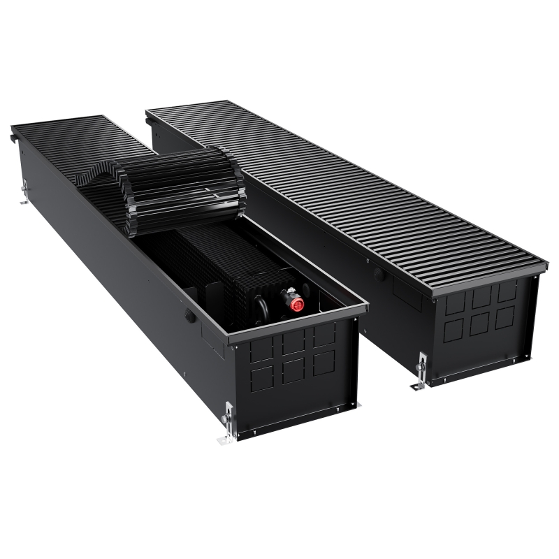 Конвектор внутрипольный Royal Thermo ATRIUM TURBO-190/250/2900-DG-U-BL