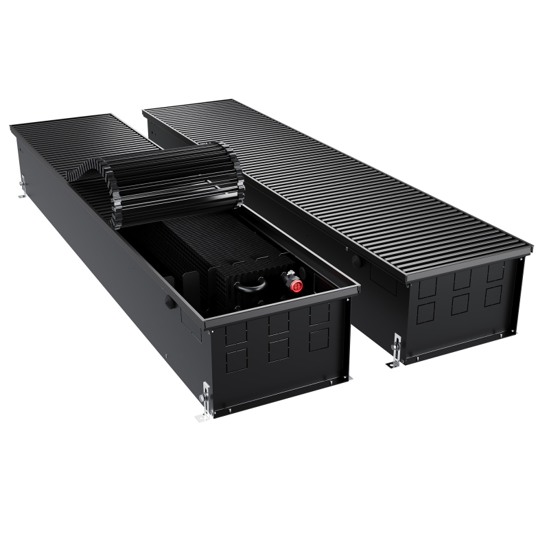 Конвектор внутрипольный Royal Thermo ATRIUM TURBO-190/300/800-DG-U-BL