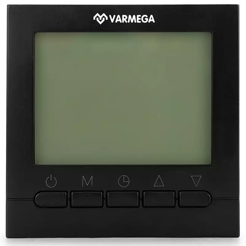 Термостат комнатный VARMEGA, VM19222, проводной, черный