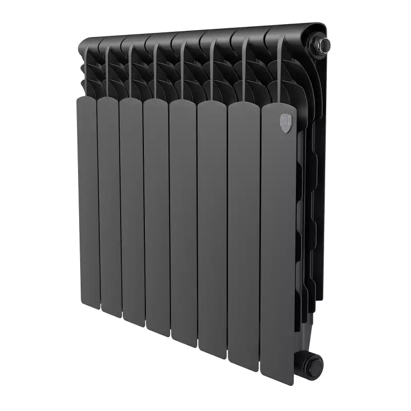 Радиатор биметаллический Royal Thermo Revolution B 500 Чёрный – 8 секц.