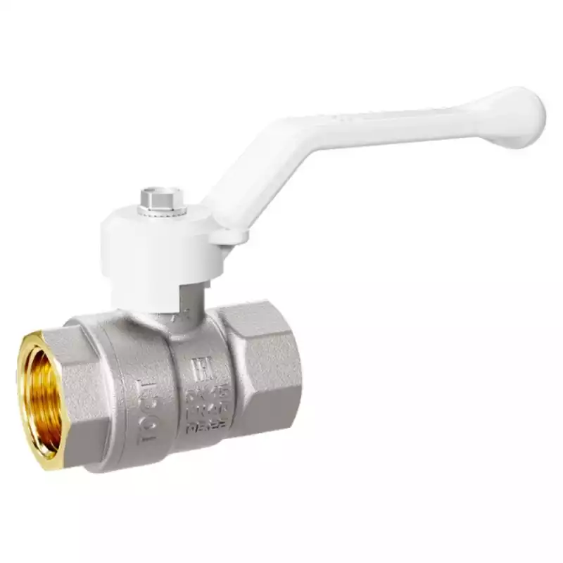 Кран шаровой латунный LD Pride 47.40.В-В.Р Ду 40 Ру25 white (рычаг с бир.)