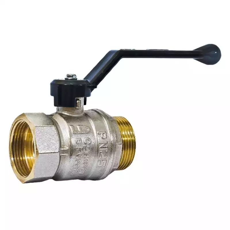 Кран шаровой латунный LD Pride 47.50.B-Н.Р Ду 50 Ру 25 вн-нр, (рычаг с биркой)