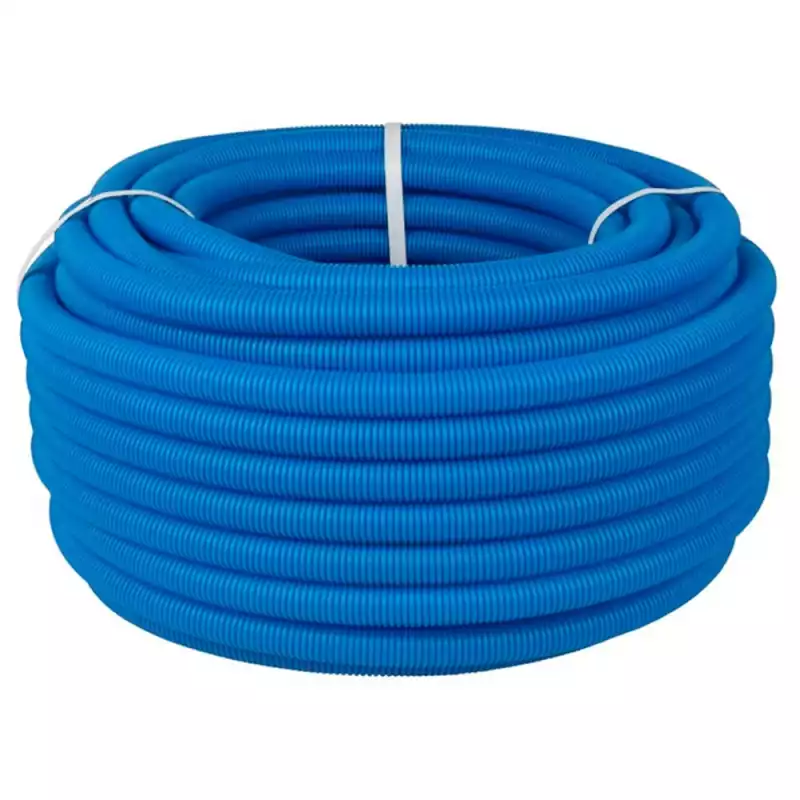 Труба VARMEGA гофрированная ПНД 23 мм для труб 16 мм, (50), синяя, VM58011