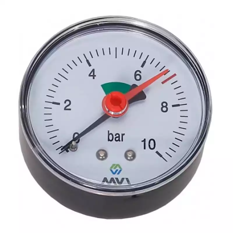 Манометр аксиальный MVI, до 10 бар, D63 мм, подключение G1/4