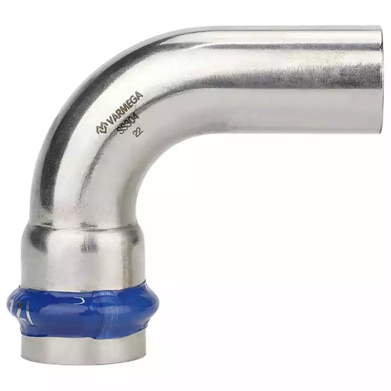 Угольник VARMEGA 90гр. однораструбный Inox Press 35x35a