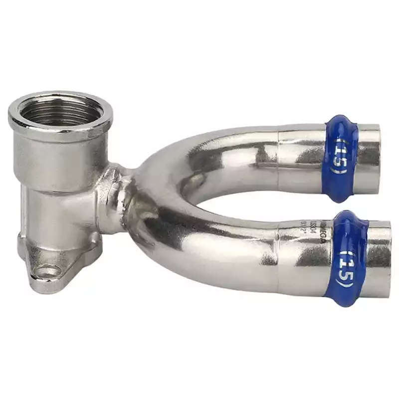 Водорозетка VARMEGA раструбная Inox Press ВР проходная 15x1/2