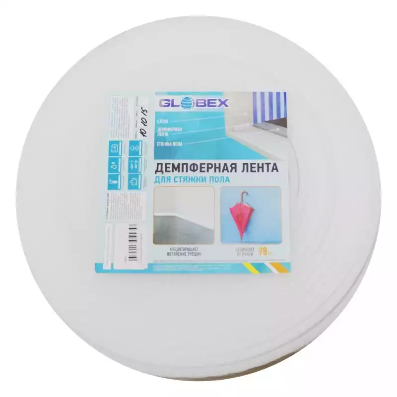 Лента демпферная GLOBEX ЭКОНОМ П8/10см/30м