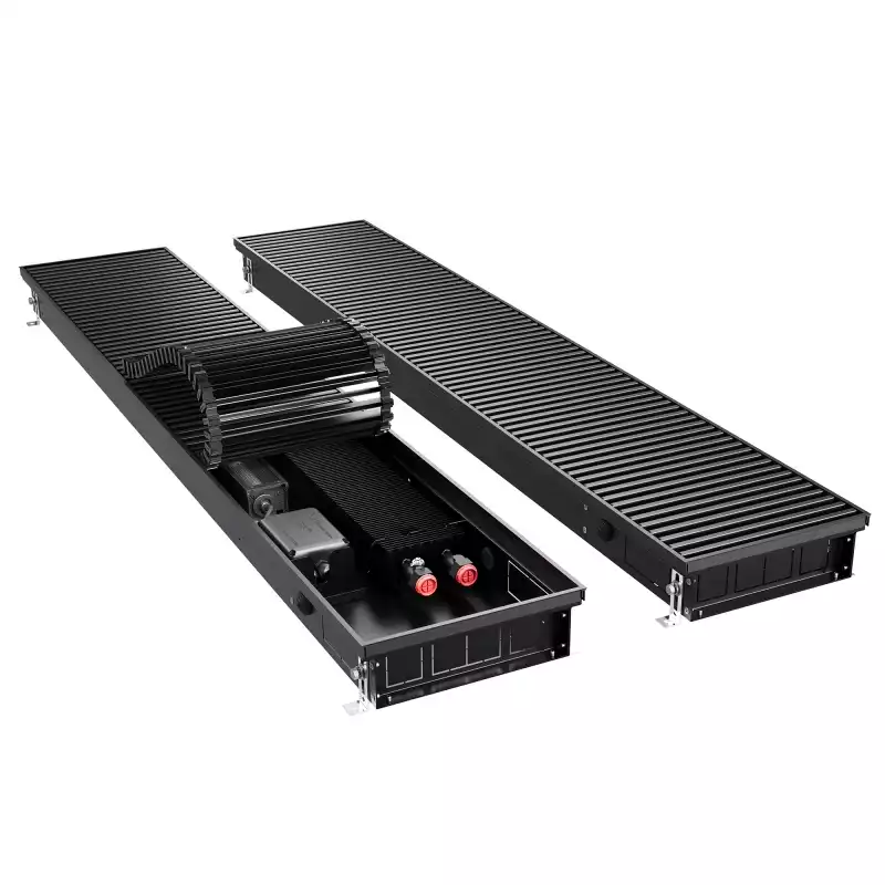 Конвектор внутрипольный Royal Thermo ATRIUM TURBO-80/250/2700-DG-U-BL