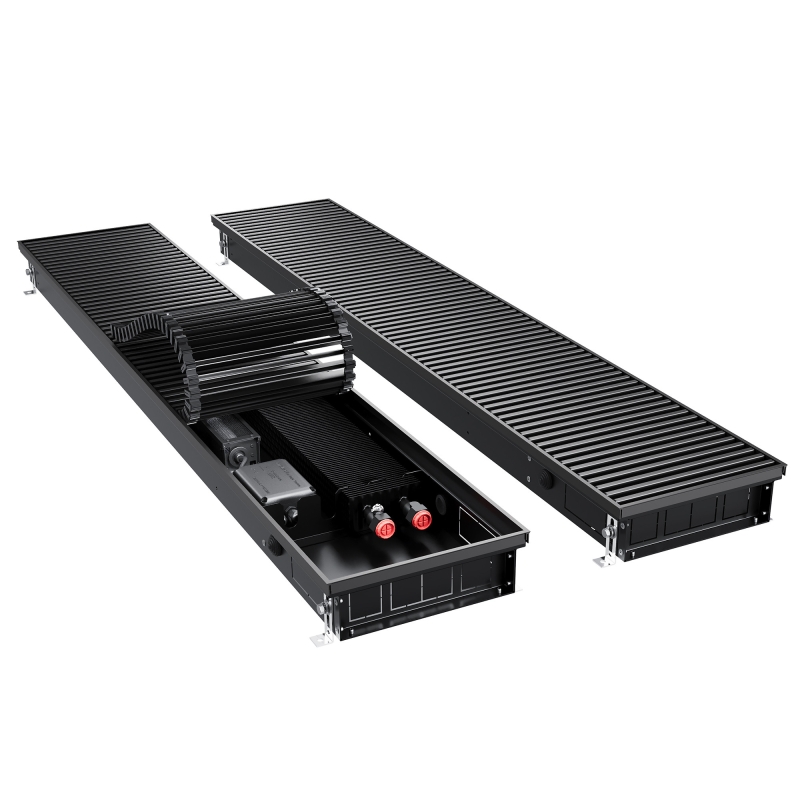 Конвектор внутрипольный Royal Thermo ATRIUM TURBO-80/250/2900-DG-U-BL