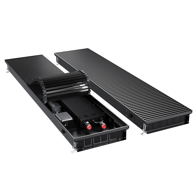 Конвектор внутрипольный Royal Thermo ATRIUM TURBO-80/300/2500-DG-U-BL