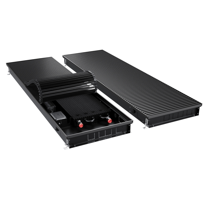 Конвектор внутрипольный Royal Thermo ATRIUM TURBO-80/400/2700-DG-U-BL