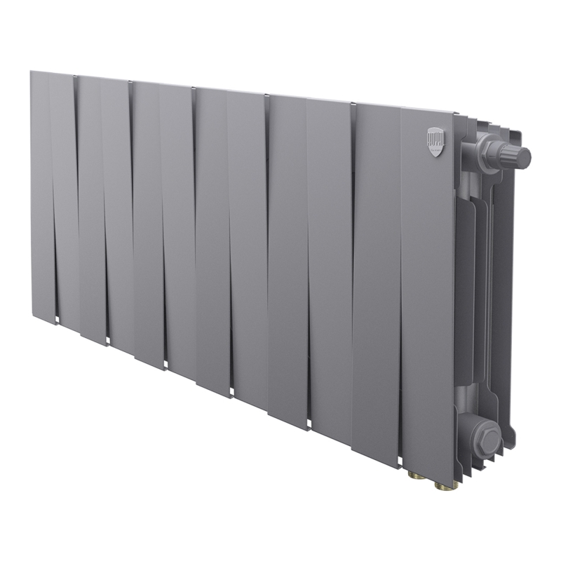 Радиатор биметаллический Royal Thermo PianoForte 300 Серебристый VR80 - 12 секц.