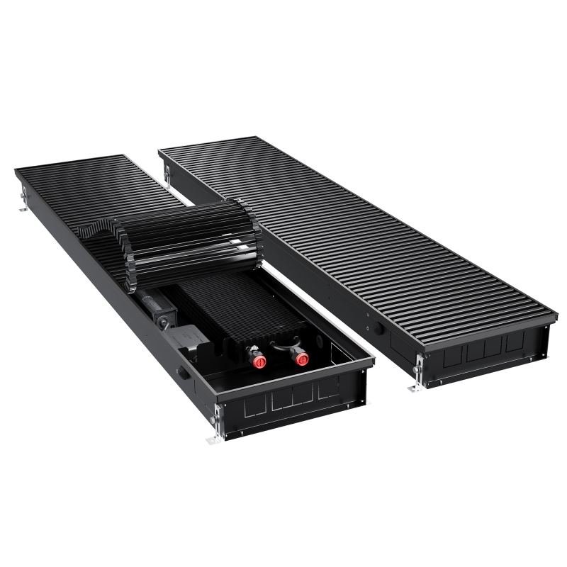 Конвектор внутрипольный Royal Thermo ATRIUM TURBO-90/300/2800-DG-U-BL