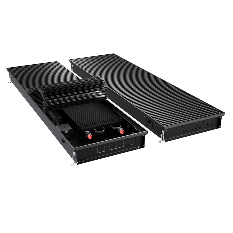 Конвектор внутрипольный Royal Thermo ATRIUM TURBO-90/400/1700-DG-U-BL