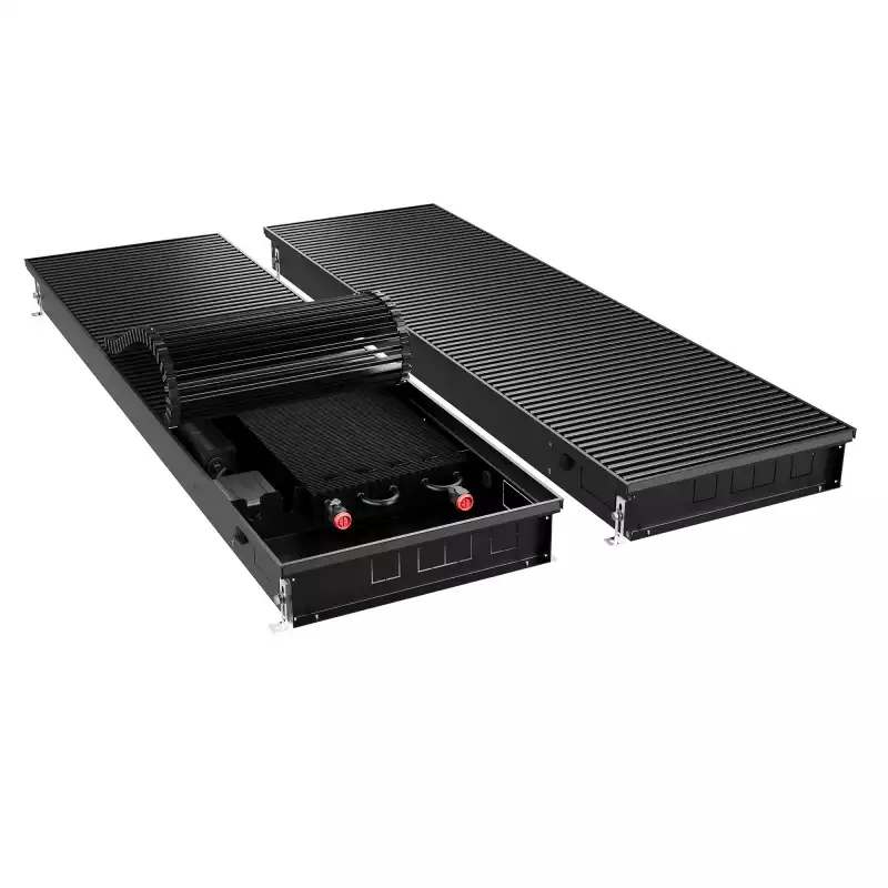 Конвектор внутрипольный Royal Thermo ATRIUM TURBO-90/400/2300-DG-U-BL