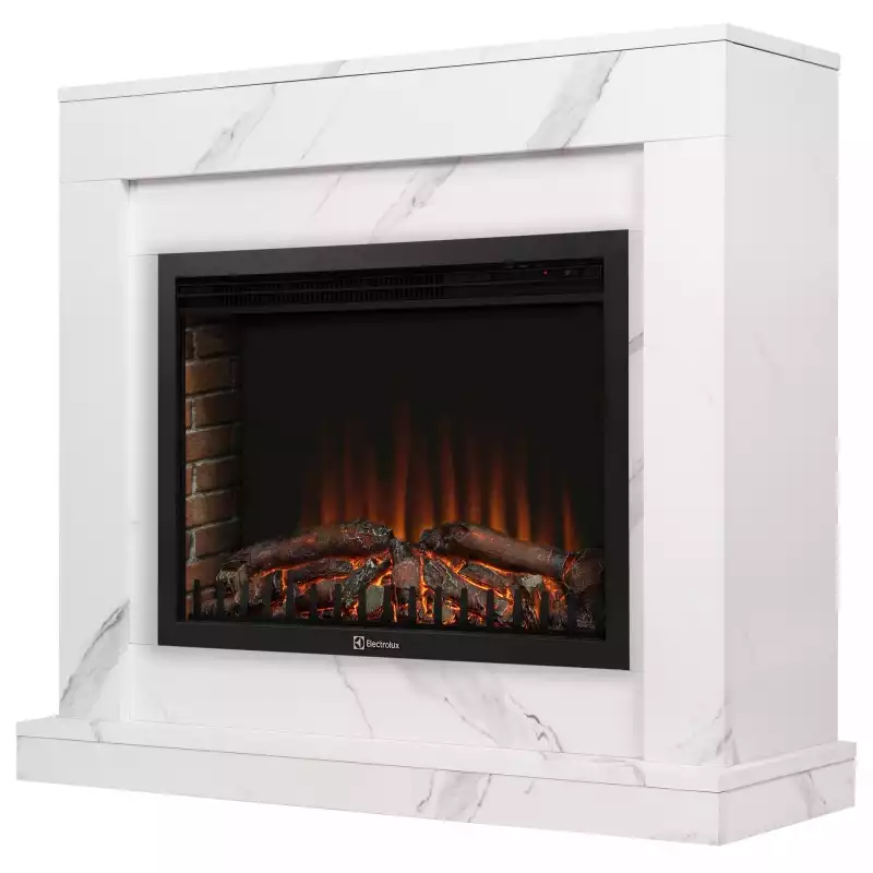 Портал Firelight Simple 25 белый мрамор