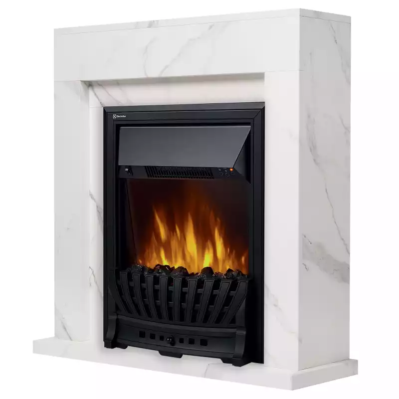 Портал Firelight Simple Classic белый мрамор