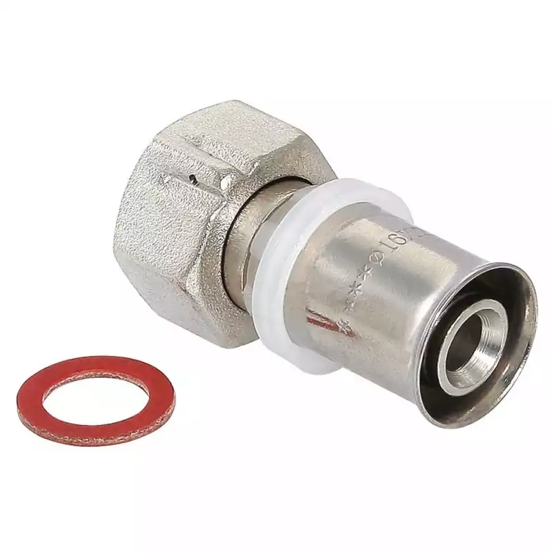 Соединение пресс Valtec VTm.222.N.001604 с накидной гайкой 16х1/2