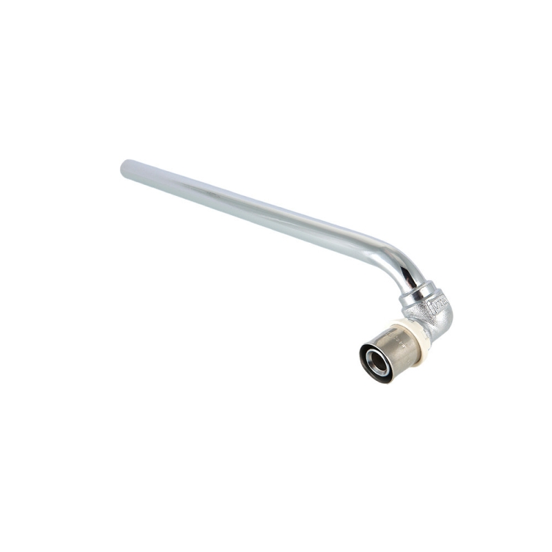 Угольник пресс Valtec VTm.281.RN.001615 с хром трубкой правый 16х15 30см
