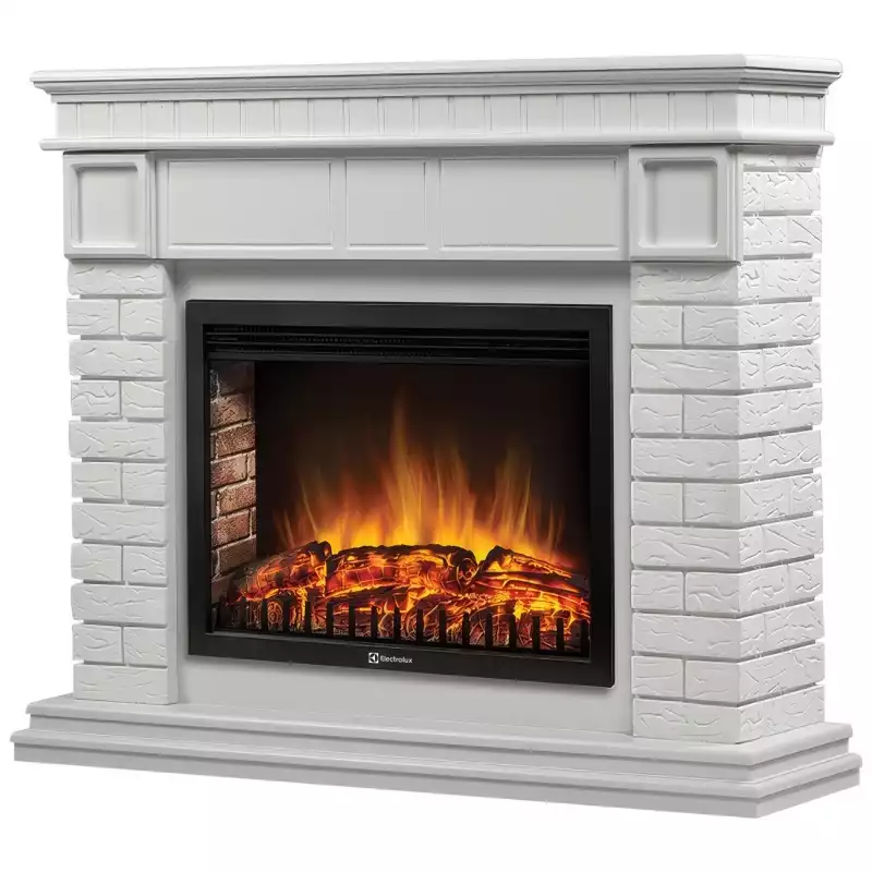 Портал Firelight Bricks 30 камень белый, белая эмаль