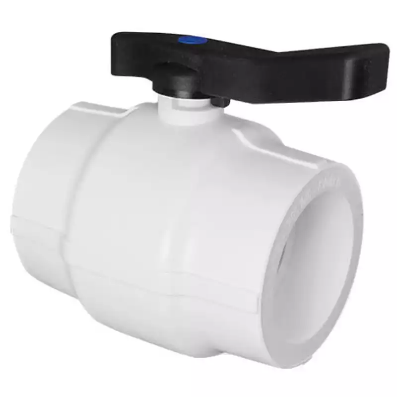 Шаровый кран полипропиленовый PPRC PN10 110 Plastic A, белый (уп. 1 шт)