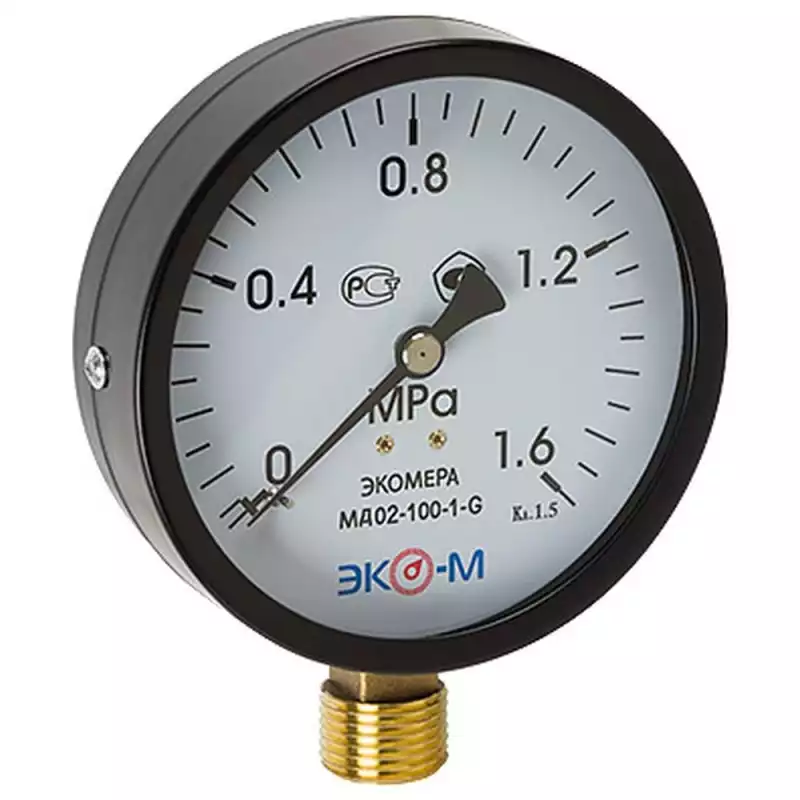 Манометр Экомера рад МД02 0-1,6МПаДк100 G1/2
