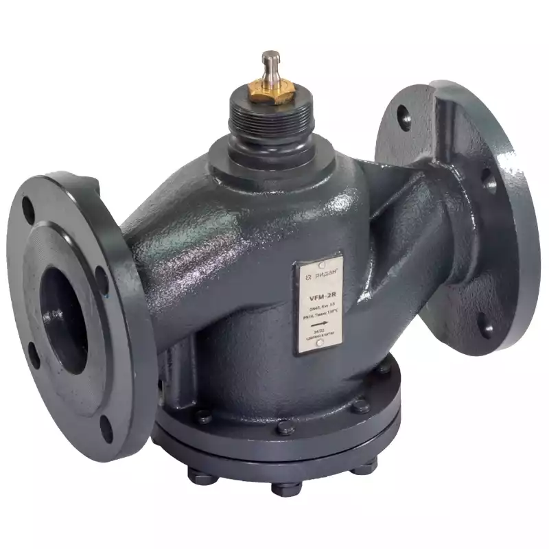 Клапан регулирующий РИДАН VFM-2R PN16 DN65 Kvs55 Tmax150, 2-х ход., седельный, фланец,чугун