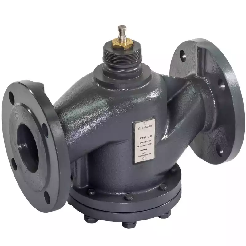 Клапан регулирующий РИДАН VFM-2R PN16 DN100 Kvs160 Tmax150, 2-х ход., седельный, фланец,чугун