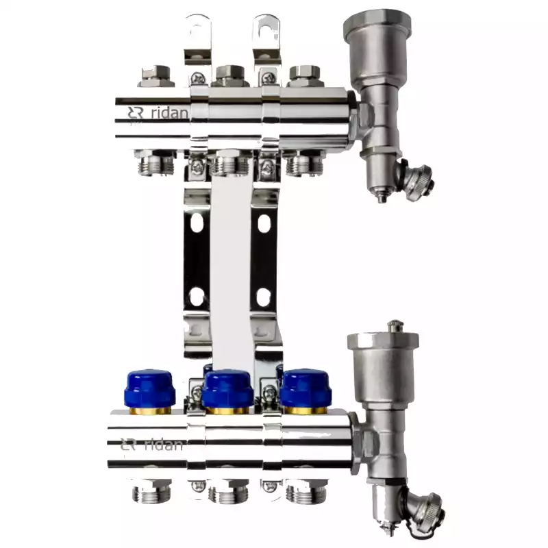 Группа коллекторная РИДАН FHF-9R set: коллектор + кронштейн + торцевая секция