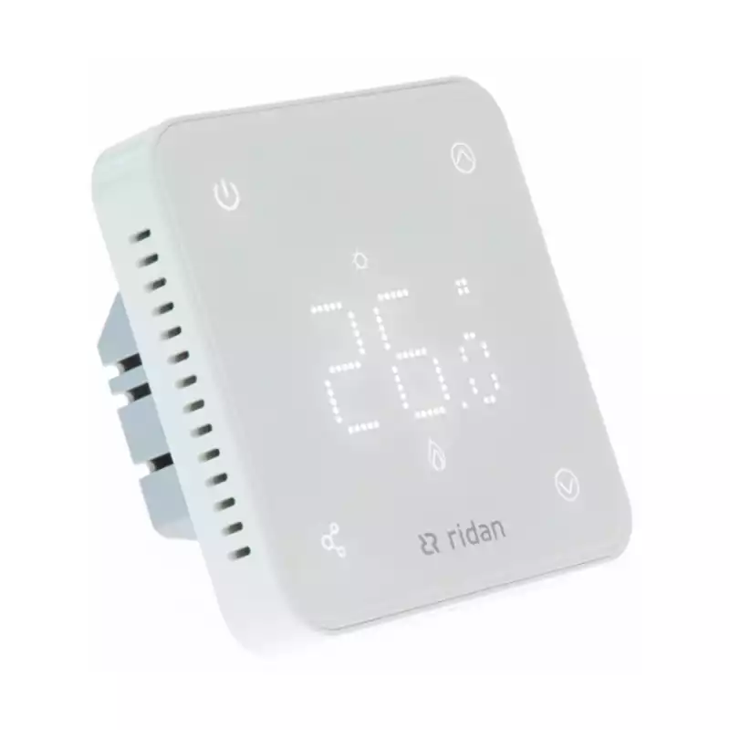 Термостат комнатный РИДАН RSmart-F, 230 В, белый с Wi-Fi подключением, встраиваемый