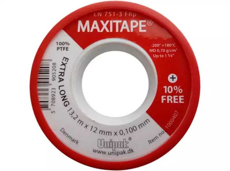 Лента UNIPAK MAXITAPE (13,2 м х 12 мм х 0,1 мм, MD-0,7 г/см3) (красн. упак.)