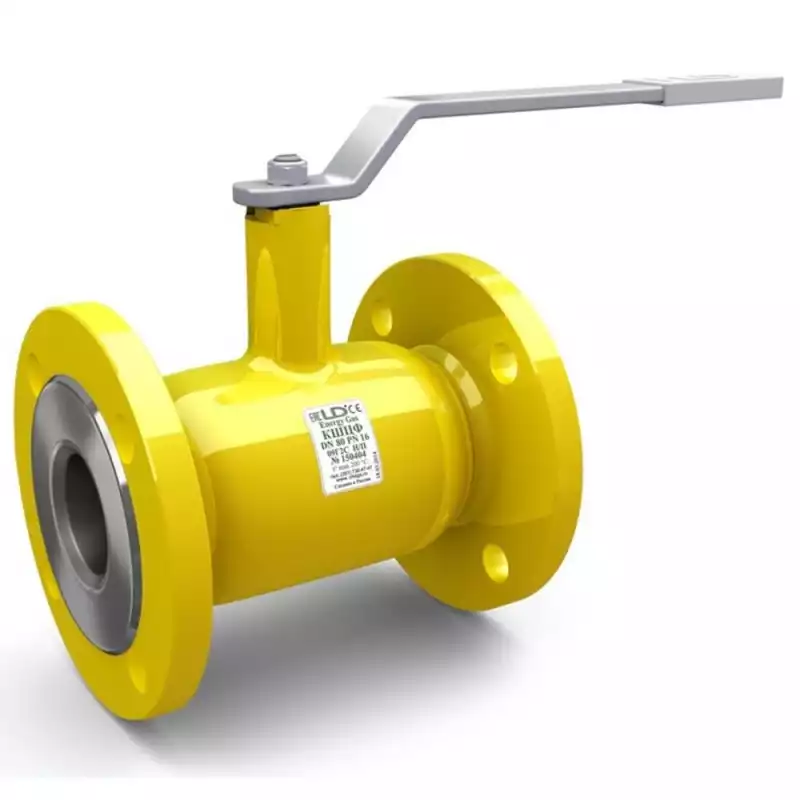 Кран шаровой стальной фланцевый LD Gas Ду100/80 Ру16 неполнопроходной