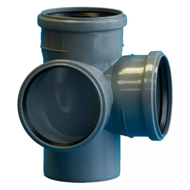 Крестовина Политэк Пайп двухплоскостная 110х110х110/87,5гр. ВК (20)