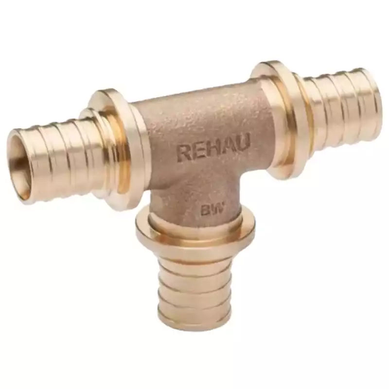 Тройник REHAU равнопроходный 25-25-25 PLATINUM RX, бронза