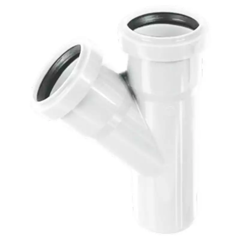 Тройник ХЕМКОР НПВХ ВК 110х50 мм, 45 гр., ШУМЭКС