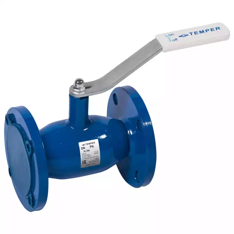 Кран шаровый TEMPER DN40 PN40 с/проходной фланцевый под задвижку, 28620040
