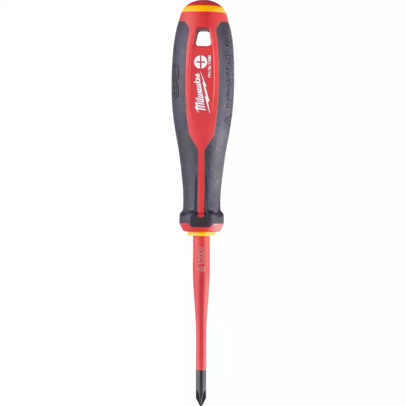 Отвертка Milwaukee диэлектрическая VDE PH/SL1 x80 трехгранная рукоятка