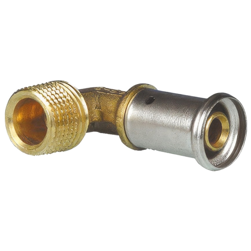 Угольник HENCO 90гр НР латунь пресс, 20x3/4